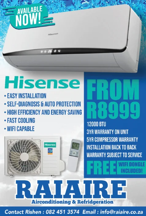 Raiaire Air Conditioning & Refrigeration , KwaZulu-Natal